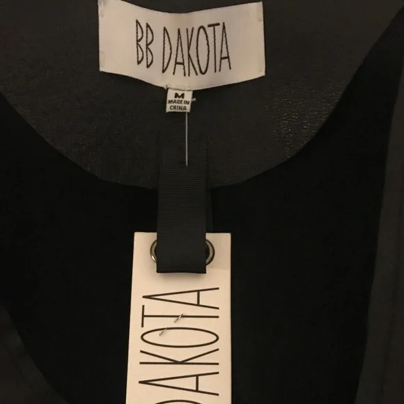 black mini dress with gold detail BB Dakota main image 0